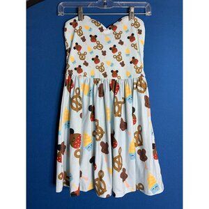 Disney Parks Snack print strapless mini dress - Size XS